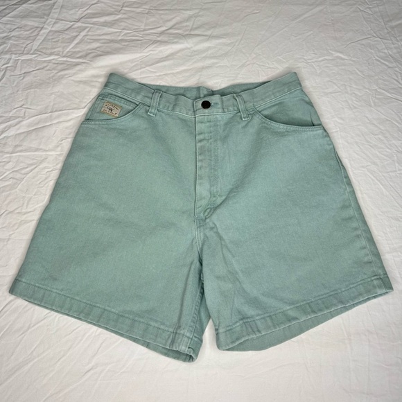 Wrangler W For Women Light Mint‎ Turquoise High Waisted Mom Jeans 90s Size 12 - Picture 1 of 9